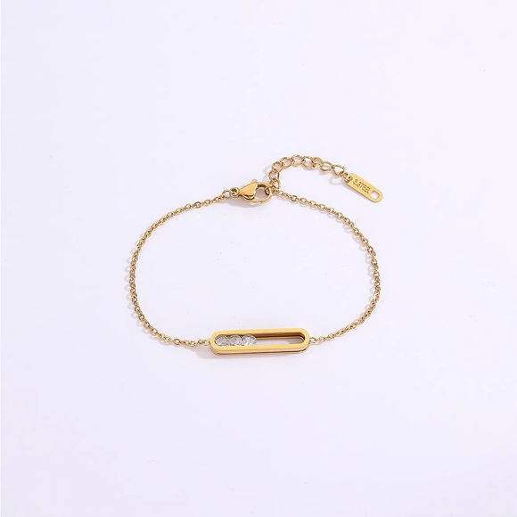 18K Gold plated zircon bracelet - Picture 2 of 4